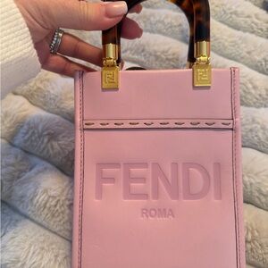 Fendi Pink Mini Bag with Tortoiseshell Handles